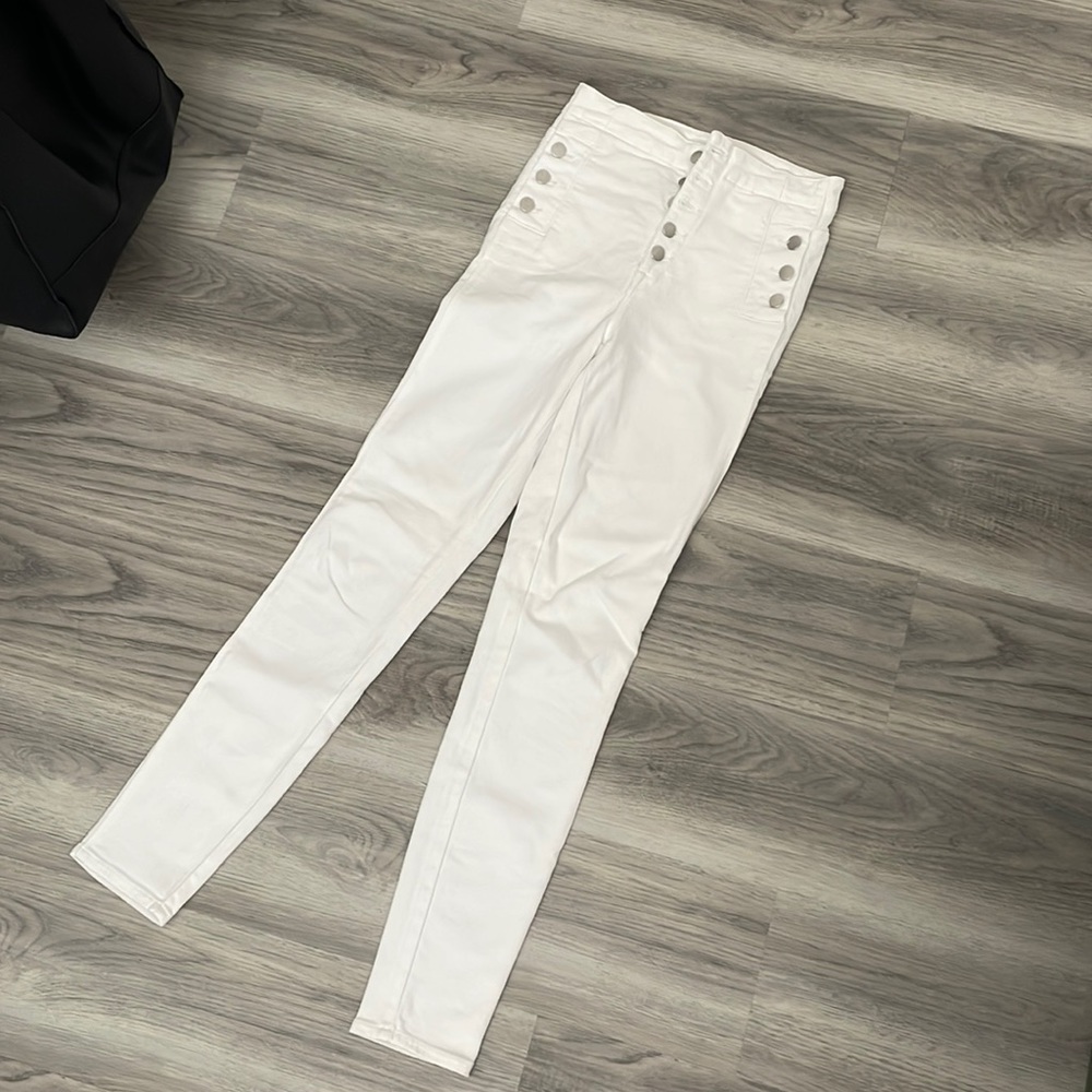 J Brand “Natasha” White Skinny Jean